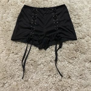 Faux Suede Tie Shorts